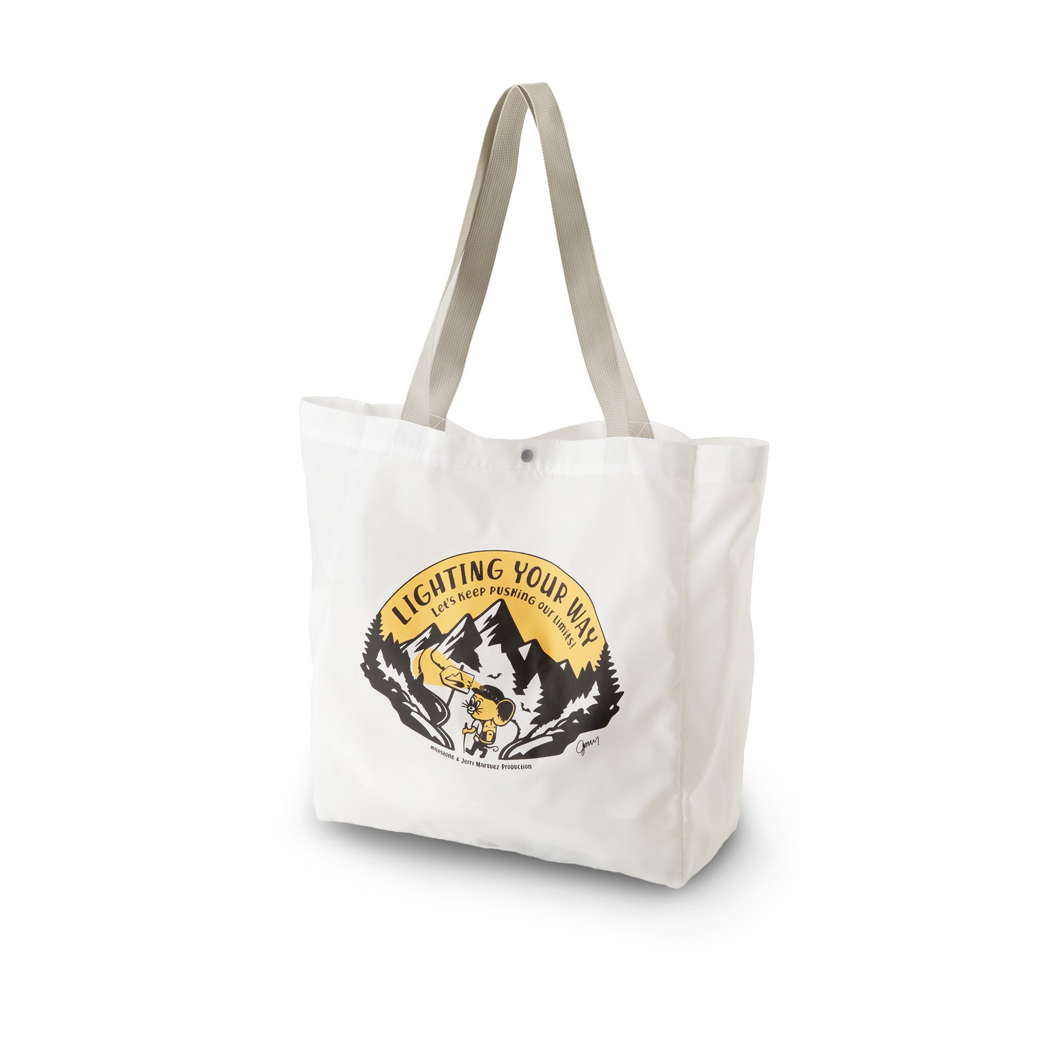 March 25 (Wed) 8:00 AM JST Release: milestone & Jerry Marquez Production Market Tote 25L "Let's Keep Pushing Our Limits!"