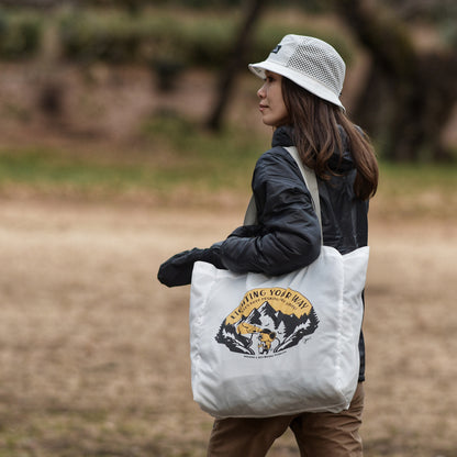 3/25 (水) 8:00発売【milestone & Jerry Marquez production】Market tote 25L "Let's Keep Pushing Our Limits!"