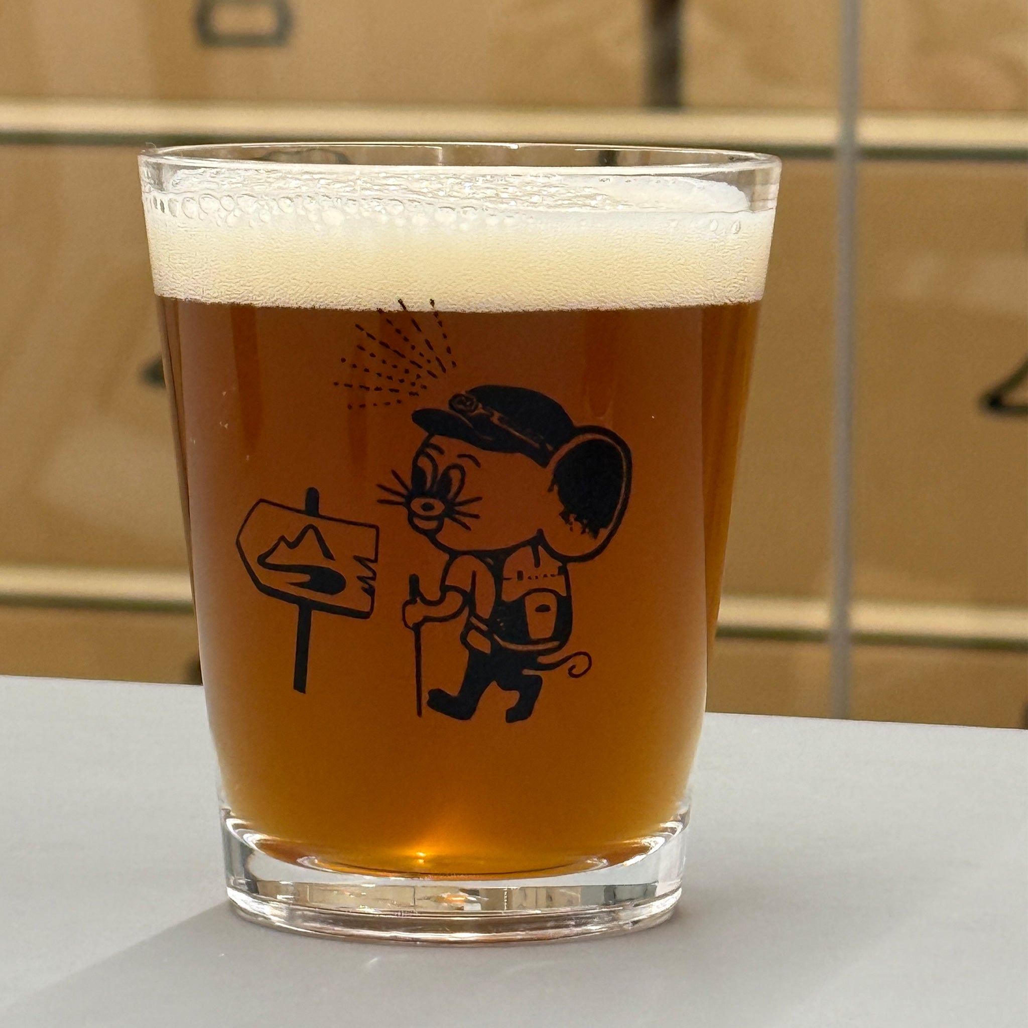 milestone & Jerry Marquez production】milestone Original Beer glass 