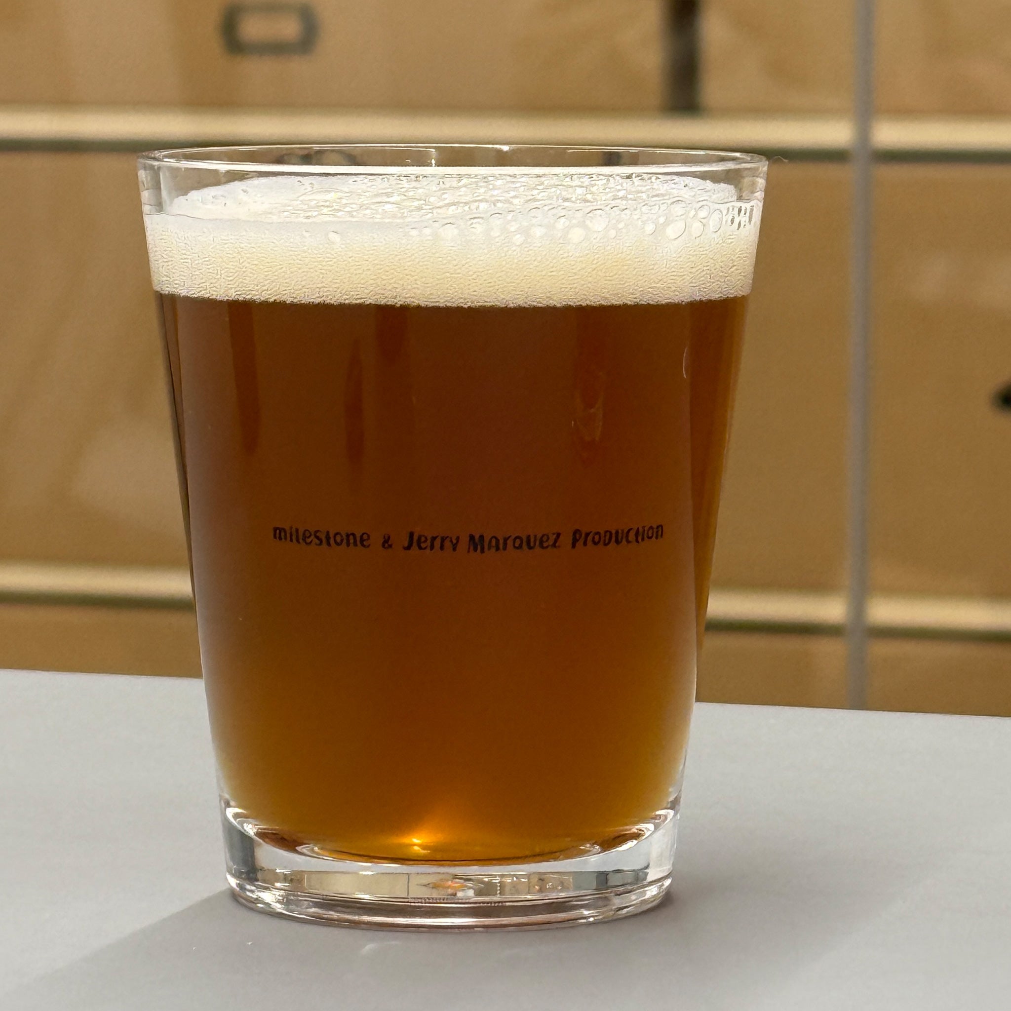 milestone & Jerry Marquez production】milestone Original Beer glass 