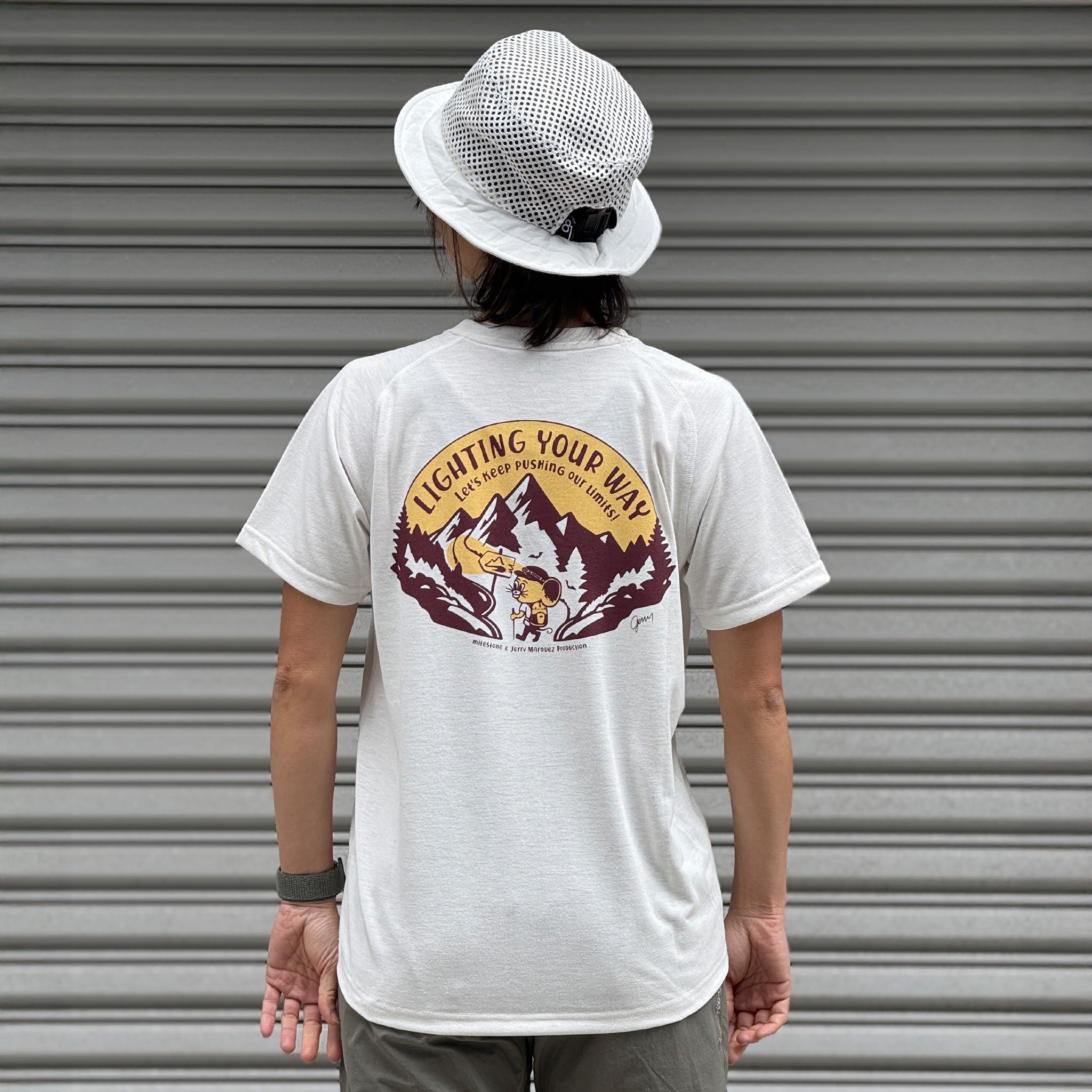 3/25 (水) 8:00発売【milestone & Jerry Marquez production】milestone Original T-Shirt Canvas "Let's Keep Pushing Our Limits!"