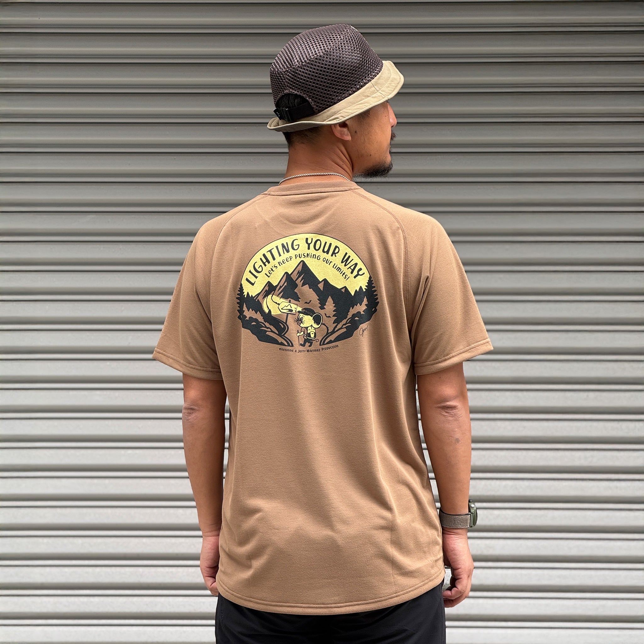 3/25 (水) 8:00発売【milestone & Jerry Marquez production】milestone Original T-Shirt Canvas "Let's Keep Pushing Our Limits!"